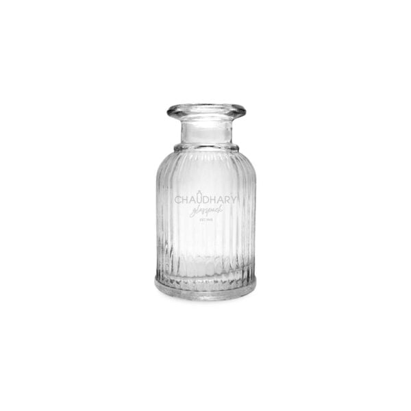 100ml ribbed diffuser empty glass bottle