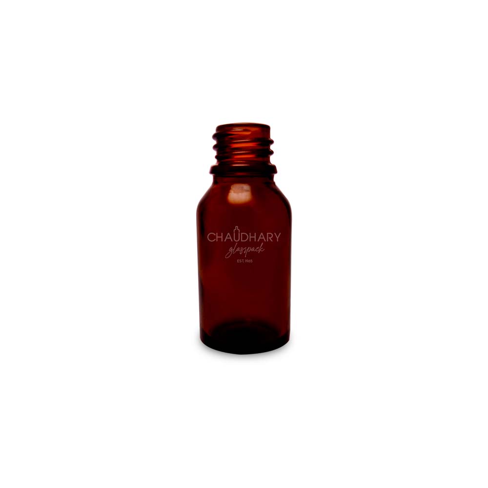 15ml PWG round amber aromatherapy oil bottle