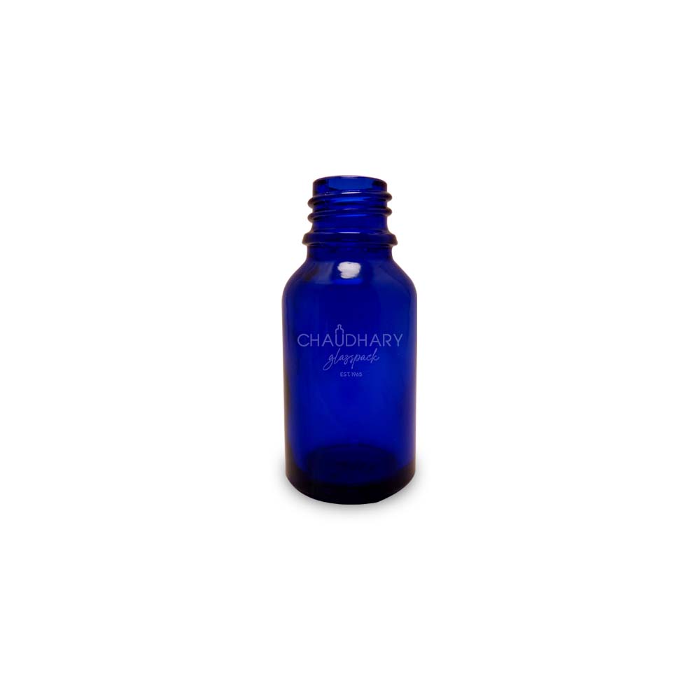 15ml Boston round in blue color aromatherapy oil bottle