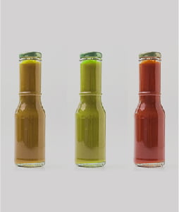 glass sauce bottle