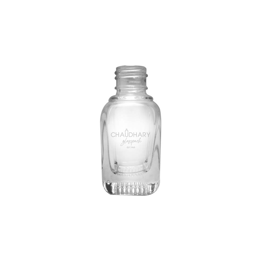 40ml square clear glass bottle