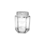 Hexagonal Clear Glass Jar - 250ml