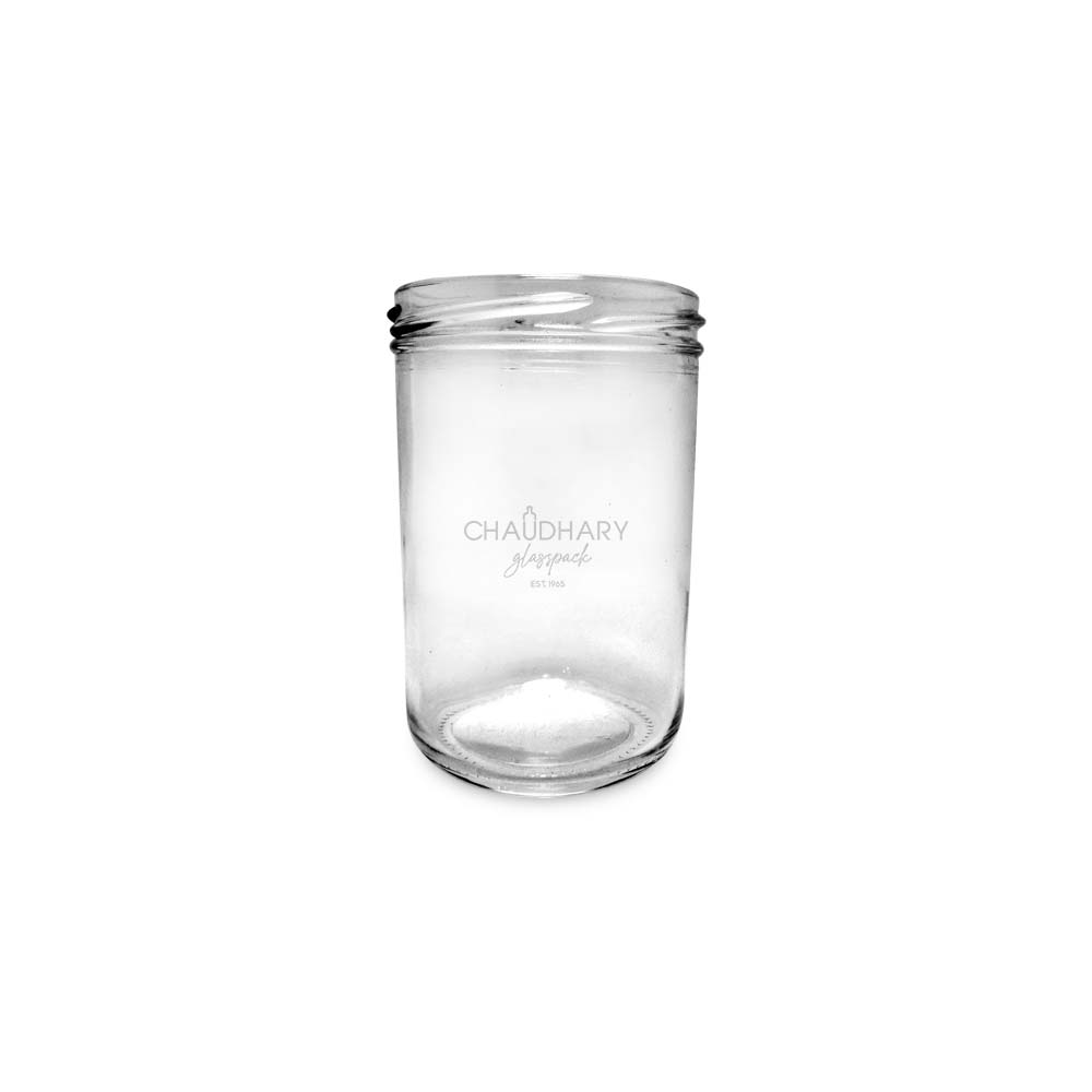 250ml round clear glass jar