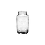 2700ml clear, square glass jar