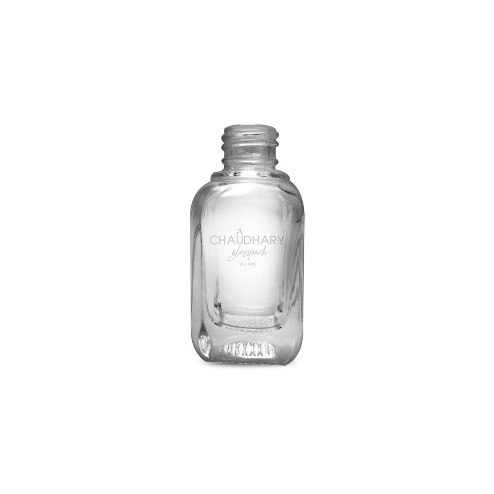 30ml square clear glass serum bottle