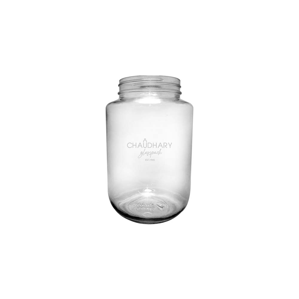 3-liter clear round glass jar