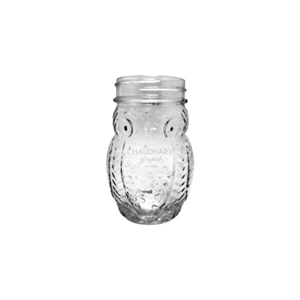 400ml clear glass owl jar: ctcglass wholesaler