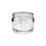 cream glass jar