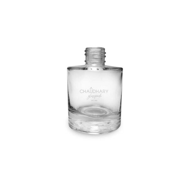 50ml round clear glass serum bottle