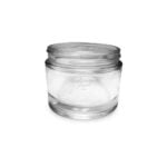 cream glass jar