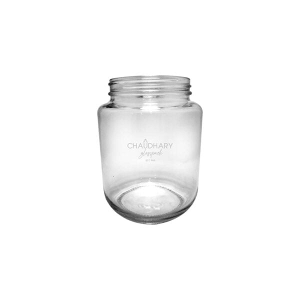 750ml clear round glass jar