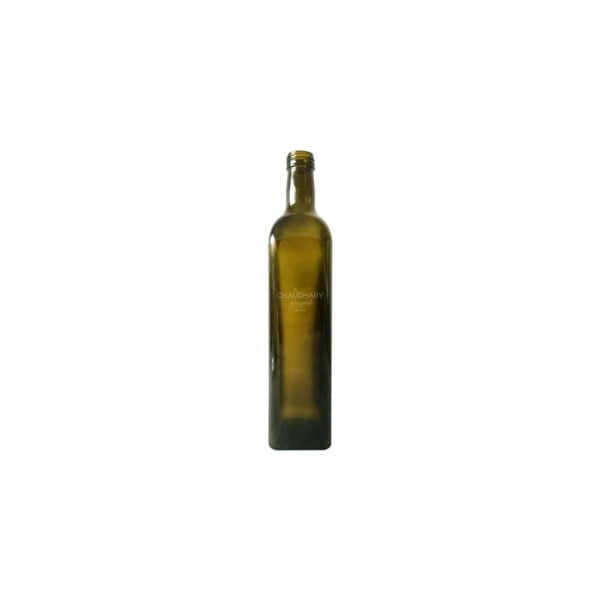 750ml square green glass bottle - wholesaler