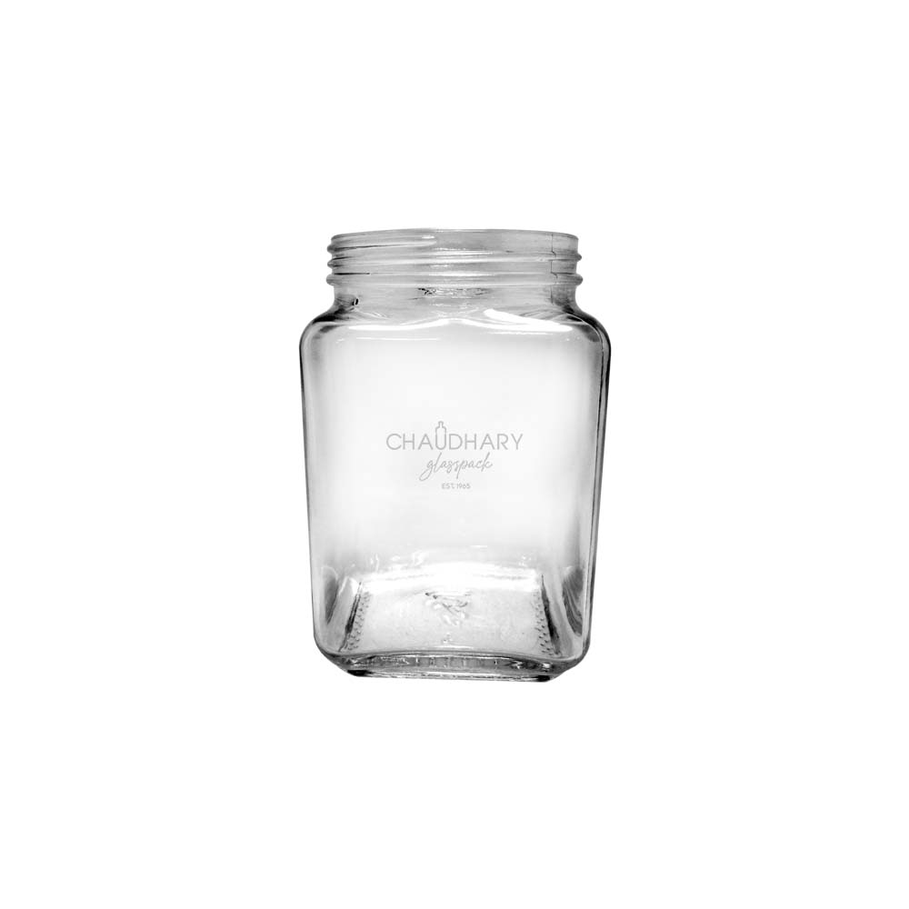 800ml PGL cubical square glass jar : wholesaler