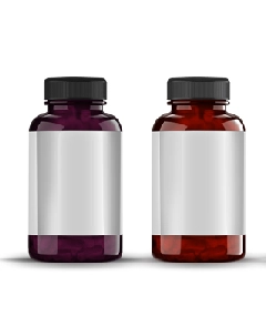 Empty Glass Pill Jars